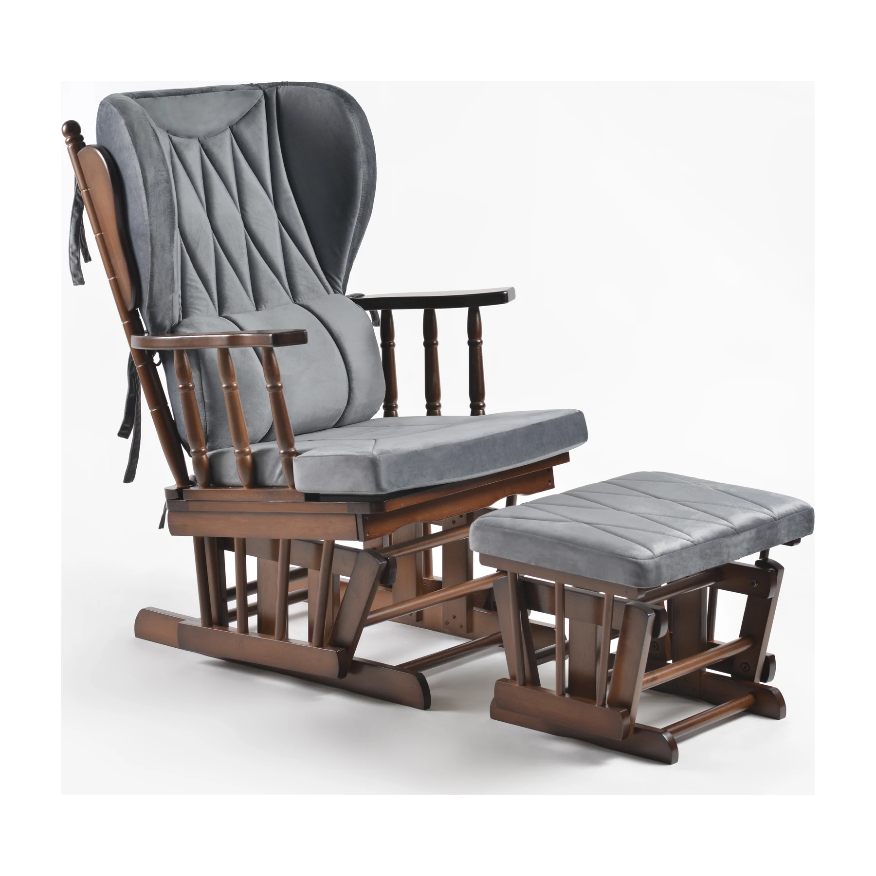 Comfort Deluxe Glider Chair and Ottoman Set — Anthracite — Norm