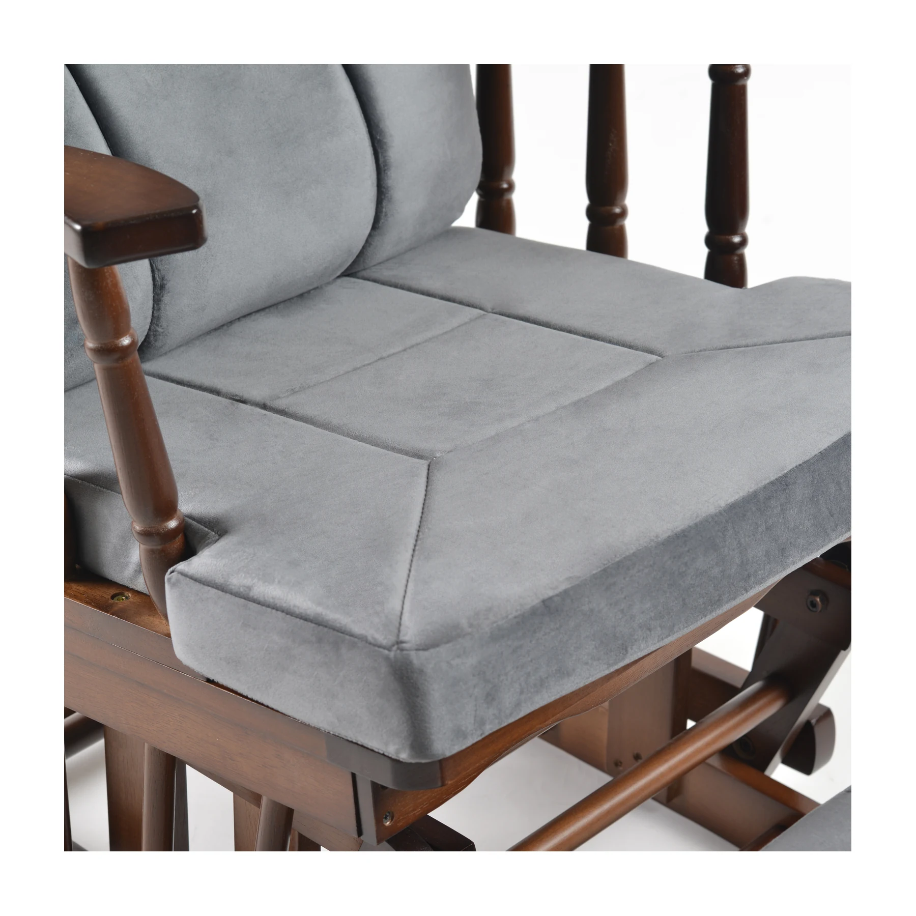 Comfort Deluxe Glider Chair and Ottoman Set — Anthracite — view 3
