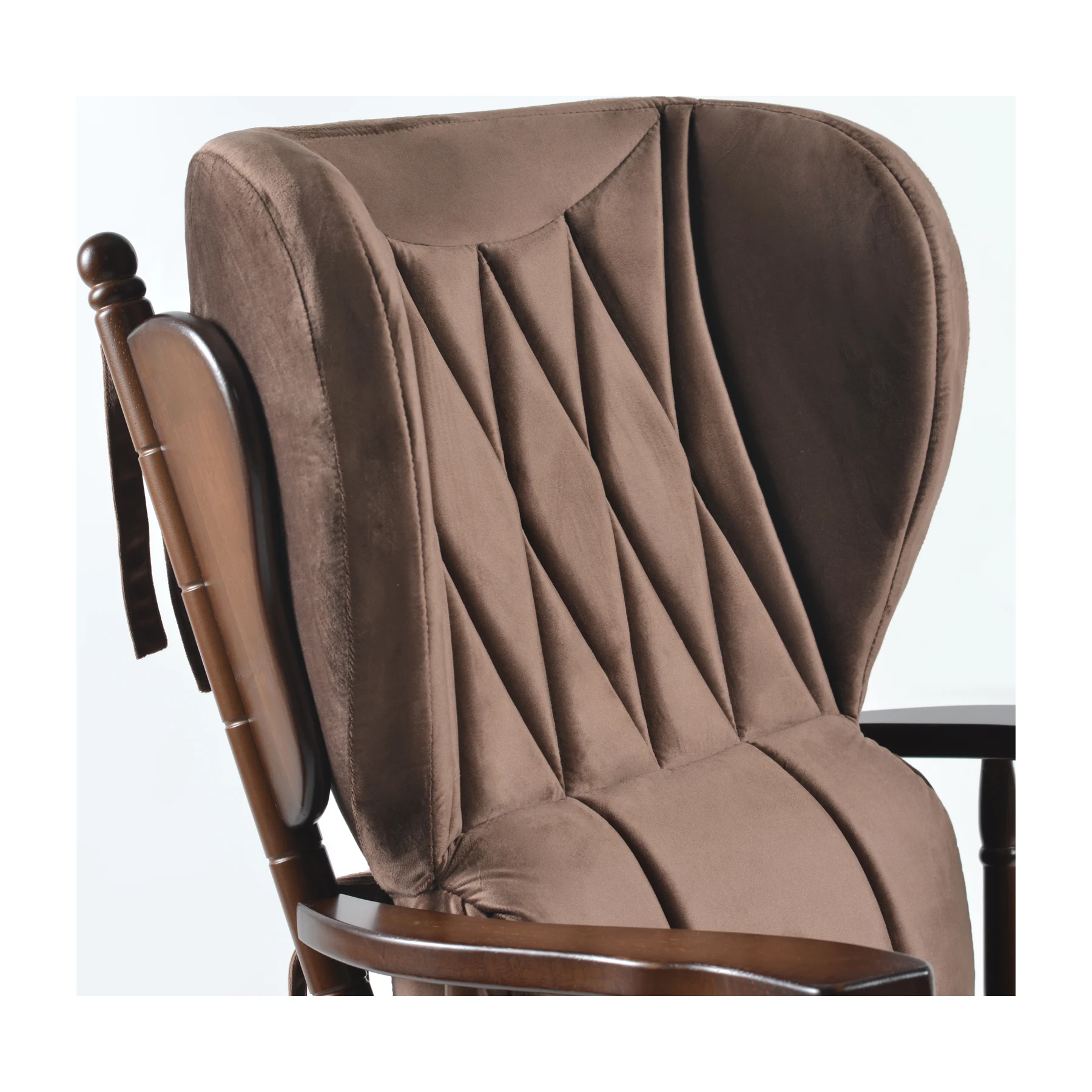 Comfort Deluxe Glider Chair and Ottoman Set — Brown — view 2