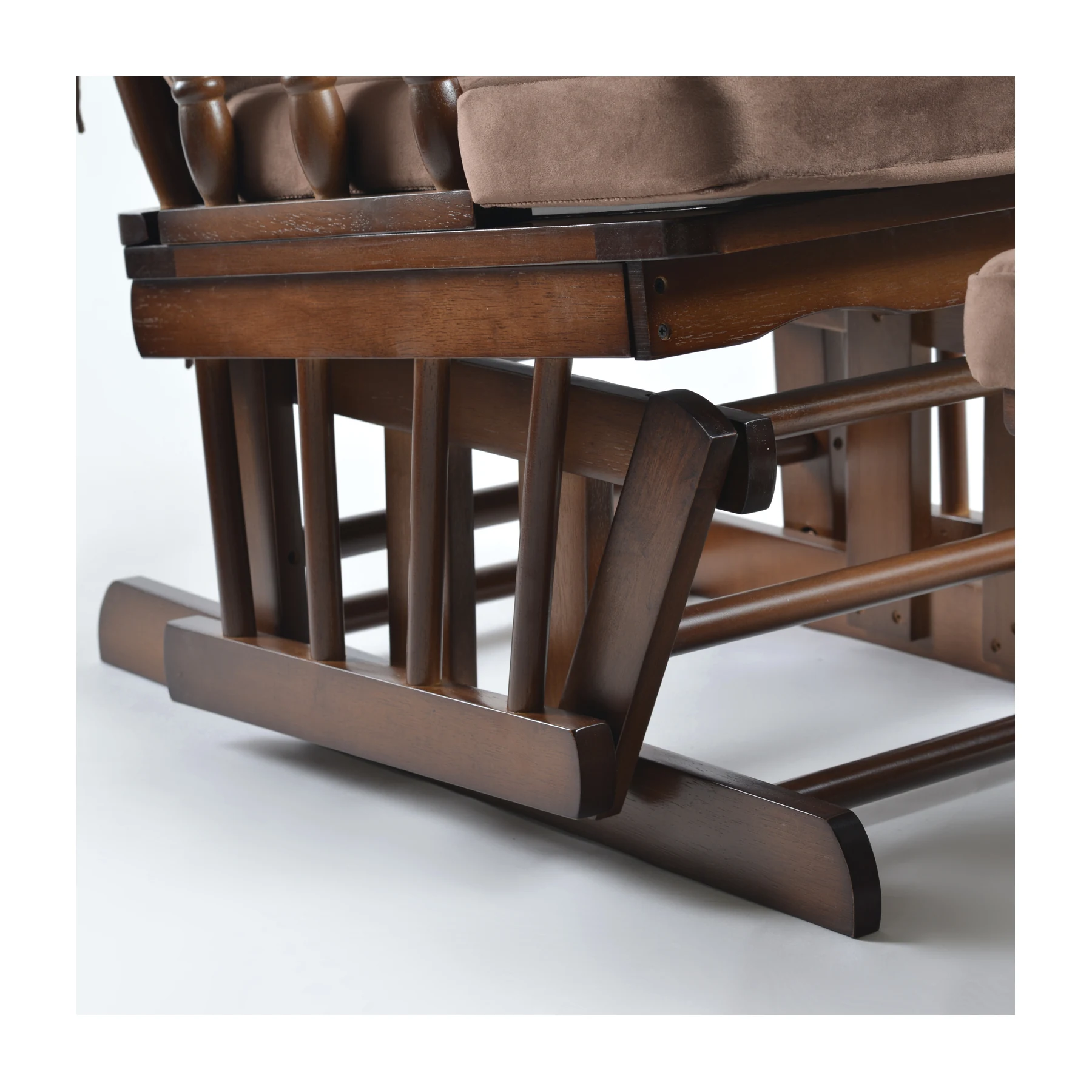 Comfort Deluxe Glider Chair and Ottoman Set — Brown — view 5