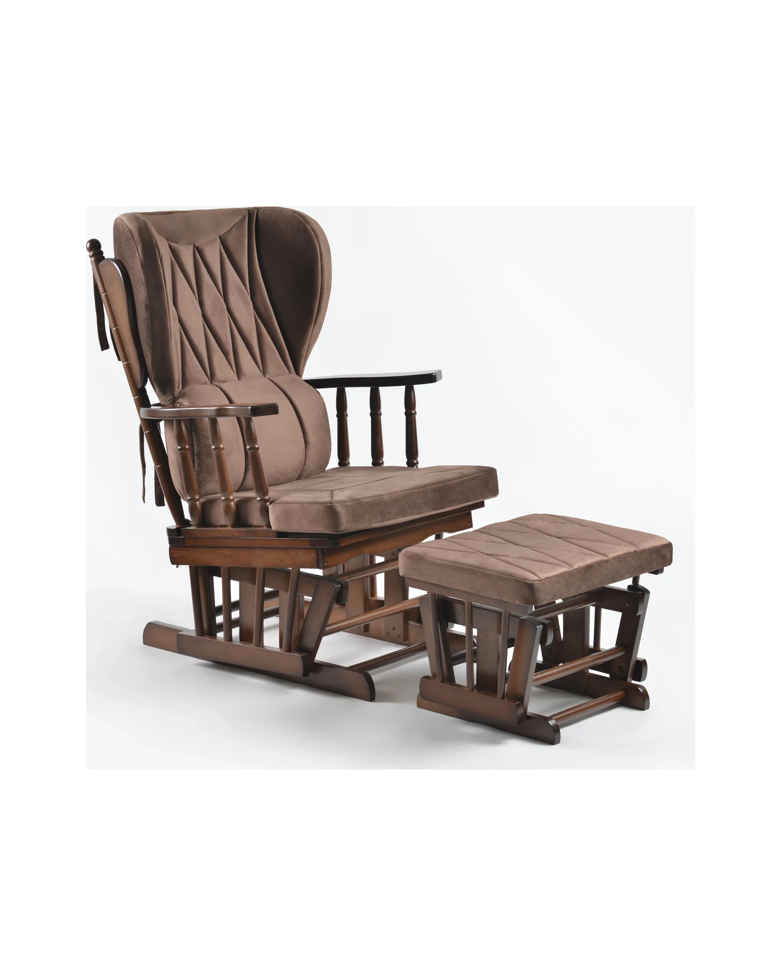 Comfort Deluxe Glider Chair and Ottoman Set — Anthracite — Norm