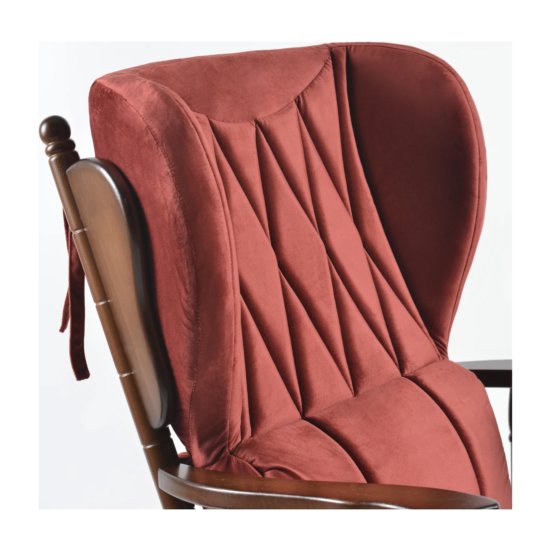 Comfort Deluxe Glider Chair and Ottoman Set — Burgundy — view 2