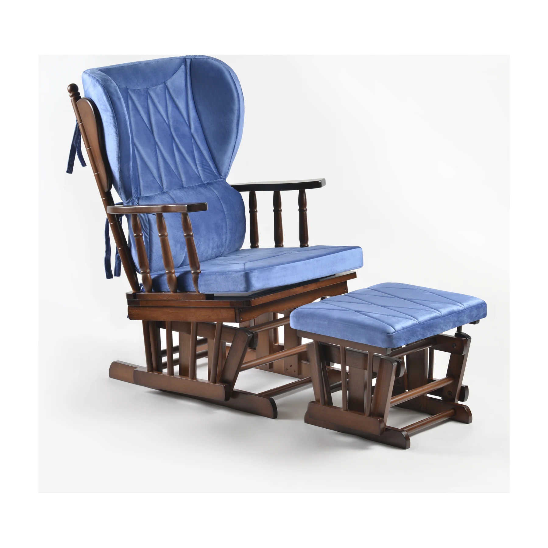 Comfort Deluxe Glider Chair and Ottoman Set — Cloud — view 1