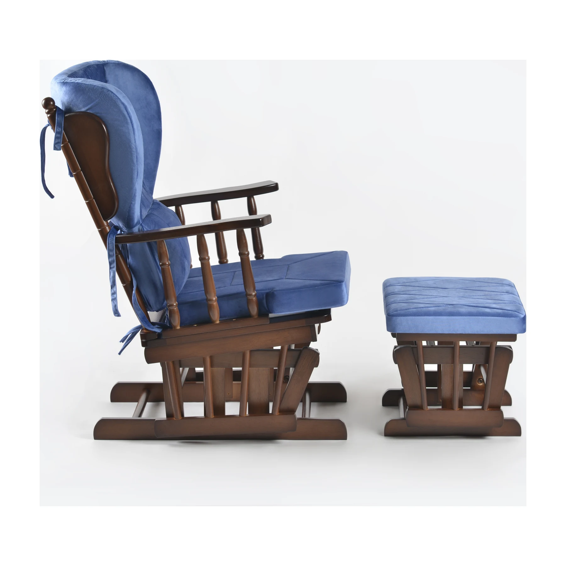 Comfort Deluxe Glider Chair and Ottoman Set — Cloud — view 4