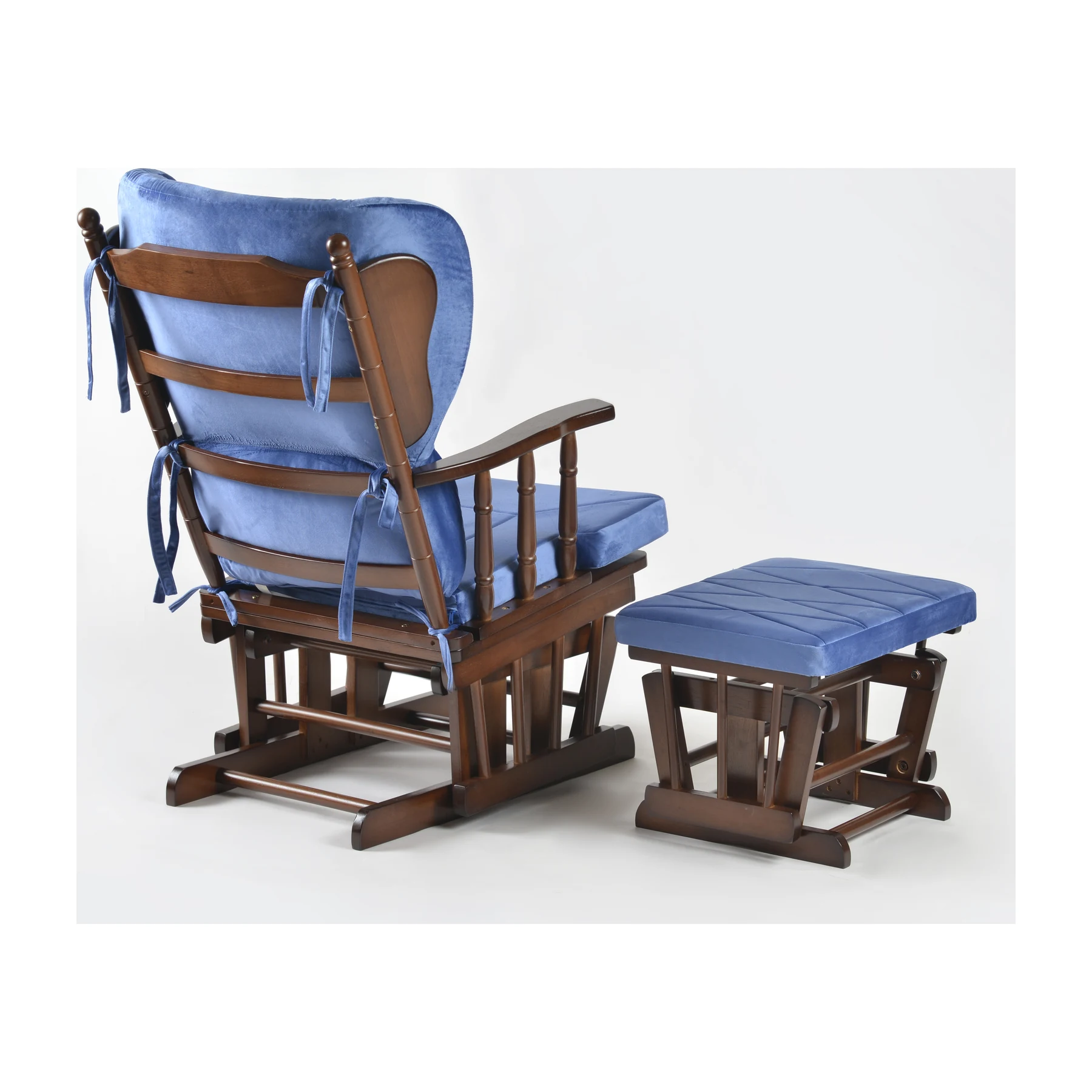 Comfort Deluxe Glider Chair and Ottoman Set — Cloud — view 6