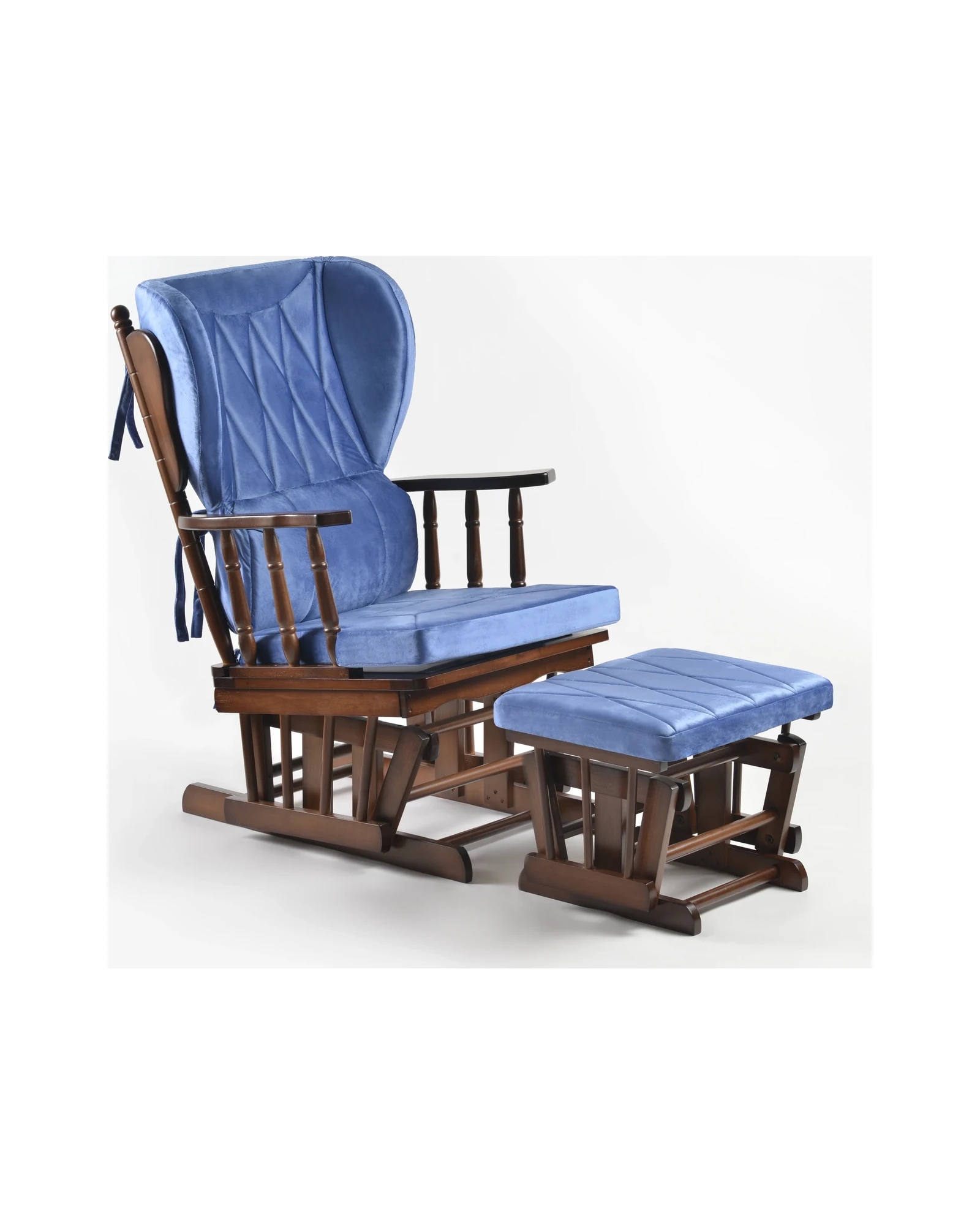 Comfort Deluxe Glider Chair and Ottoman Set — Anthracite — Norm