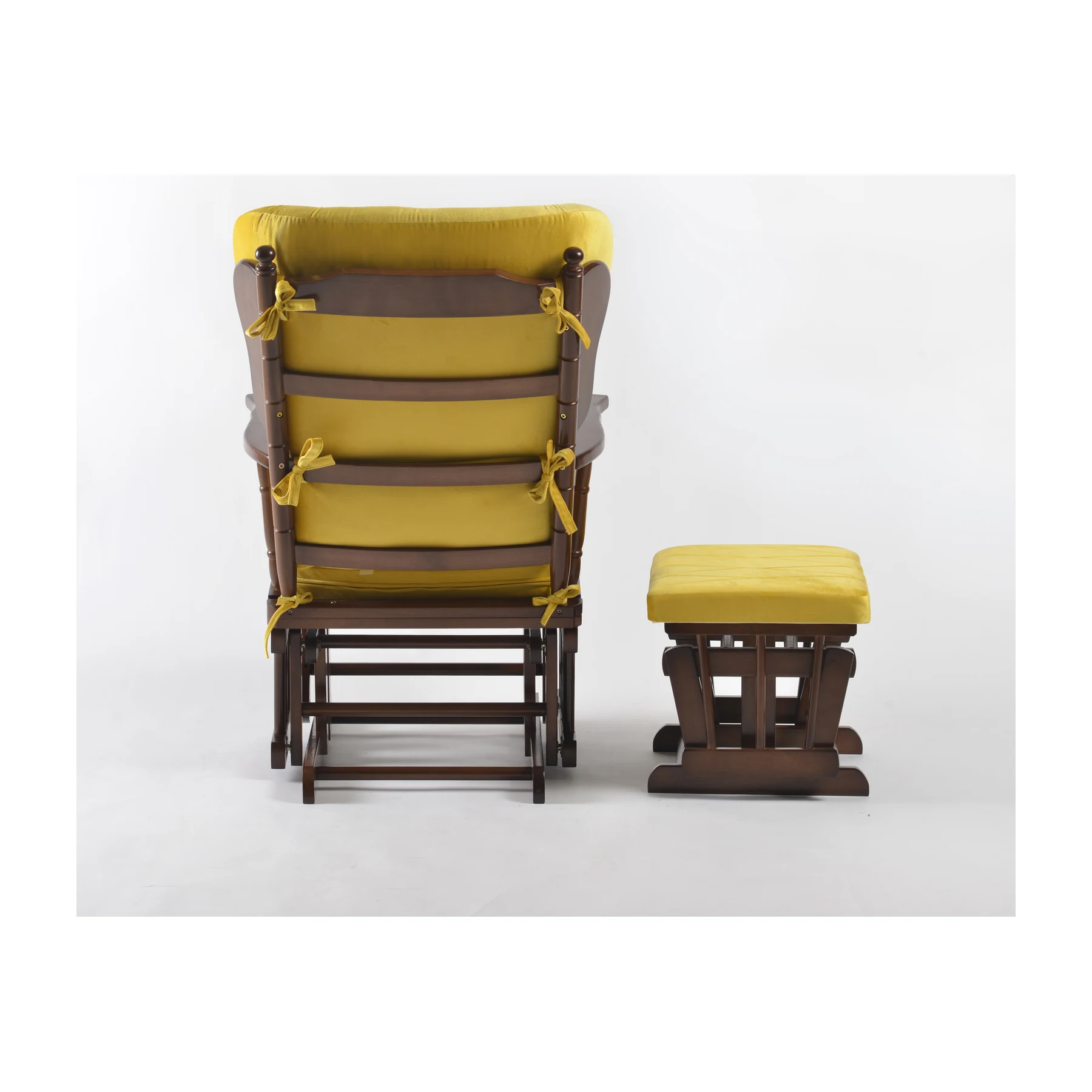 Comfort Deluxe Glider Chair and Ottoman Set — Yellow — view 5