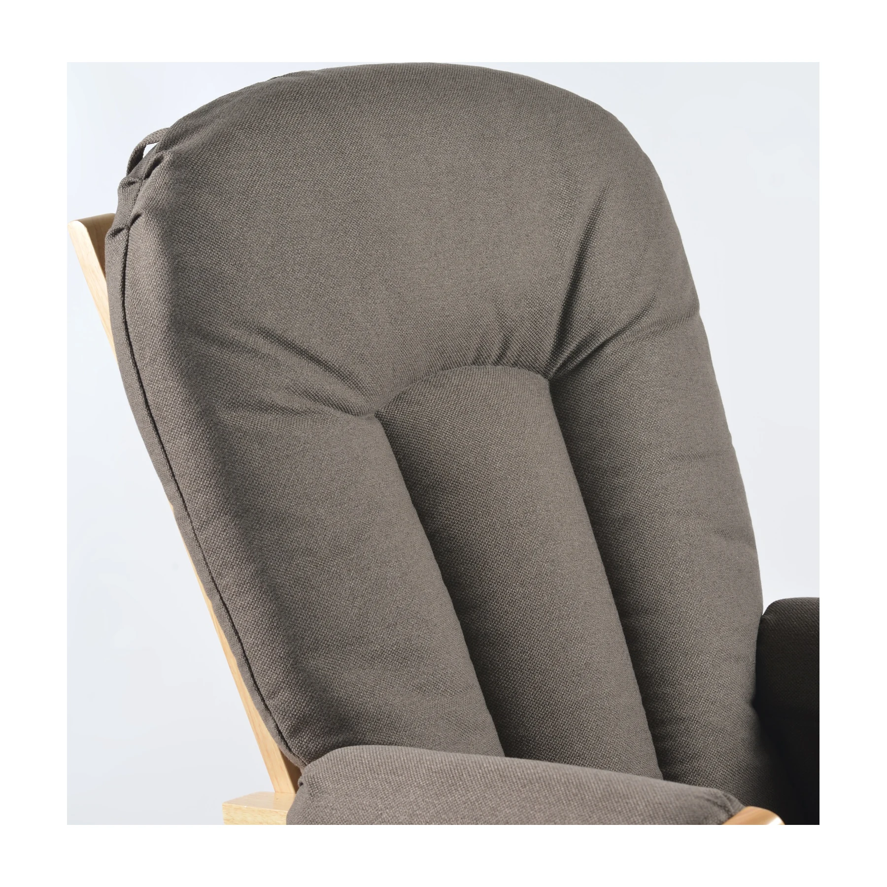 Joli Premium Glider Chair and Ottoman Set — Anthracite / Natural Base — view 2