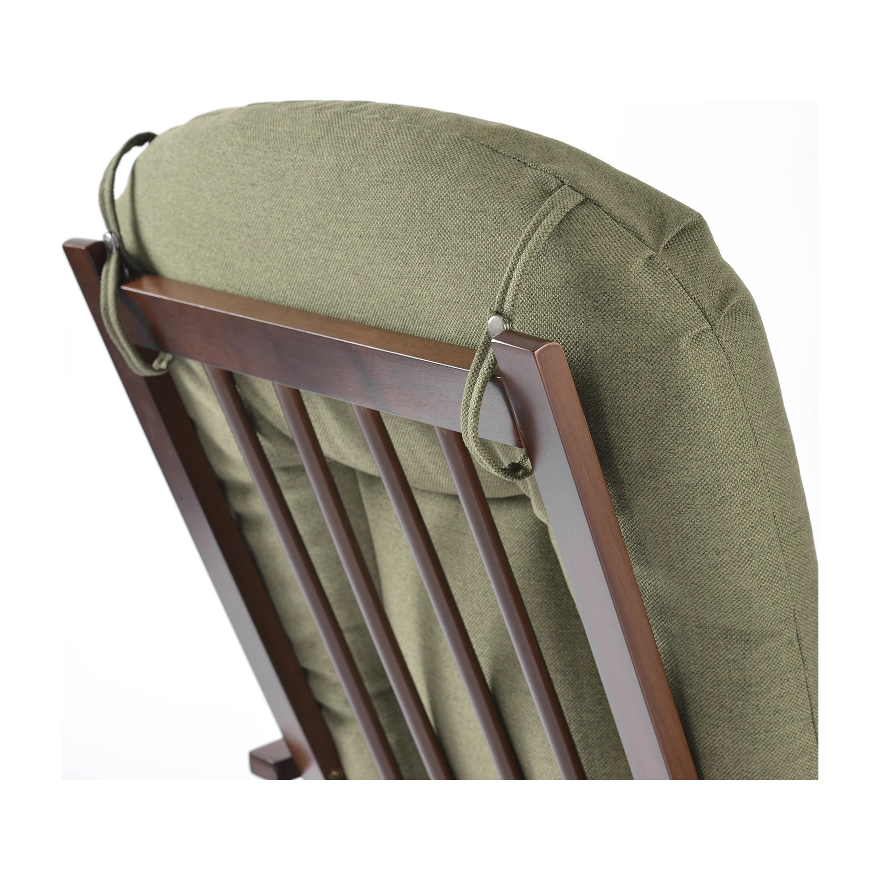 Joli Premium Glider Chair and Ottoman Set — Green / Walnut Base — view 5