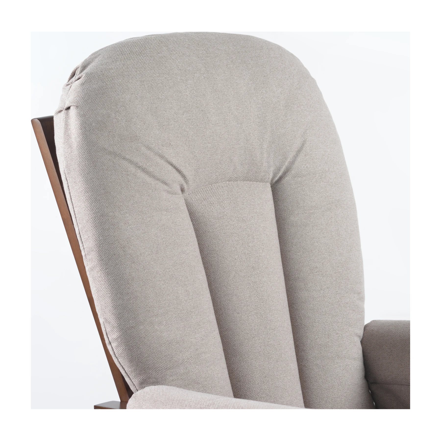 Joli Premium Glider Chair and Ottoman Set — Light Gray / Walnut Base — view 2