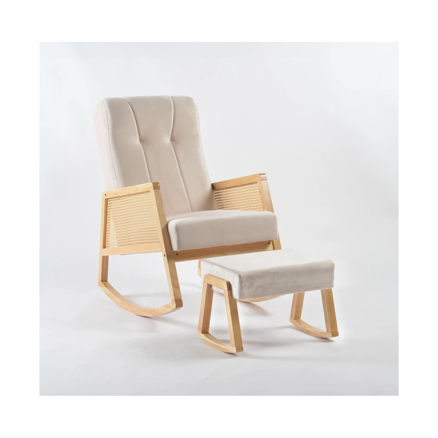 Lilly Deluxe Rocking Chair and Ottoman Set