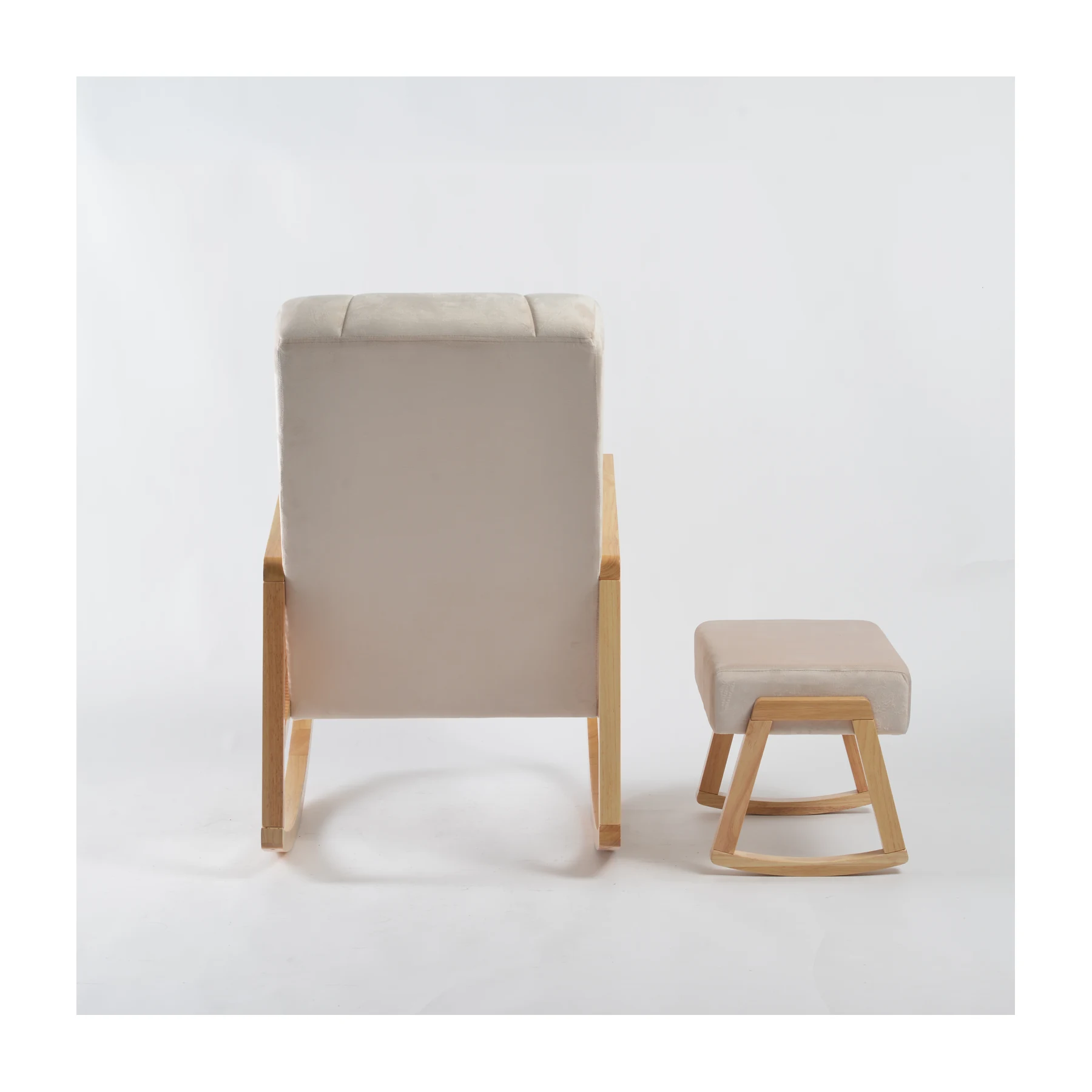 Lilly Deluxe Rocking Chair and Ottoman Set — view 5
