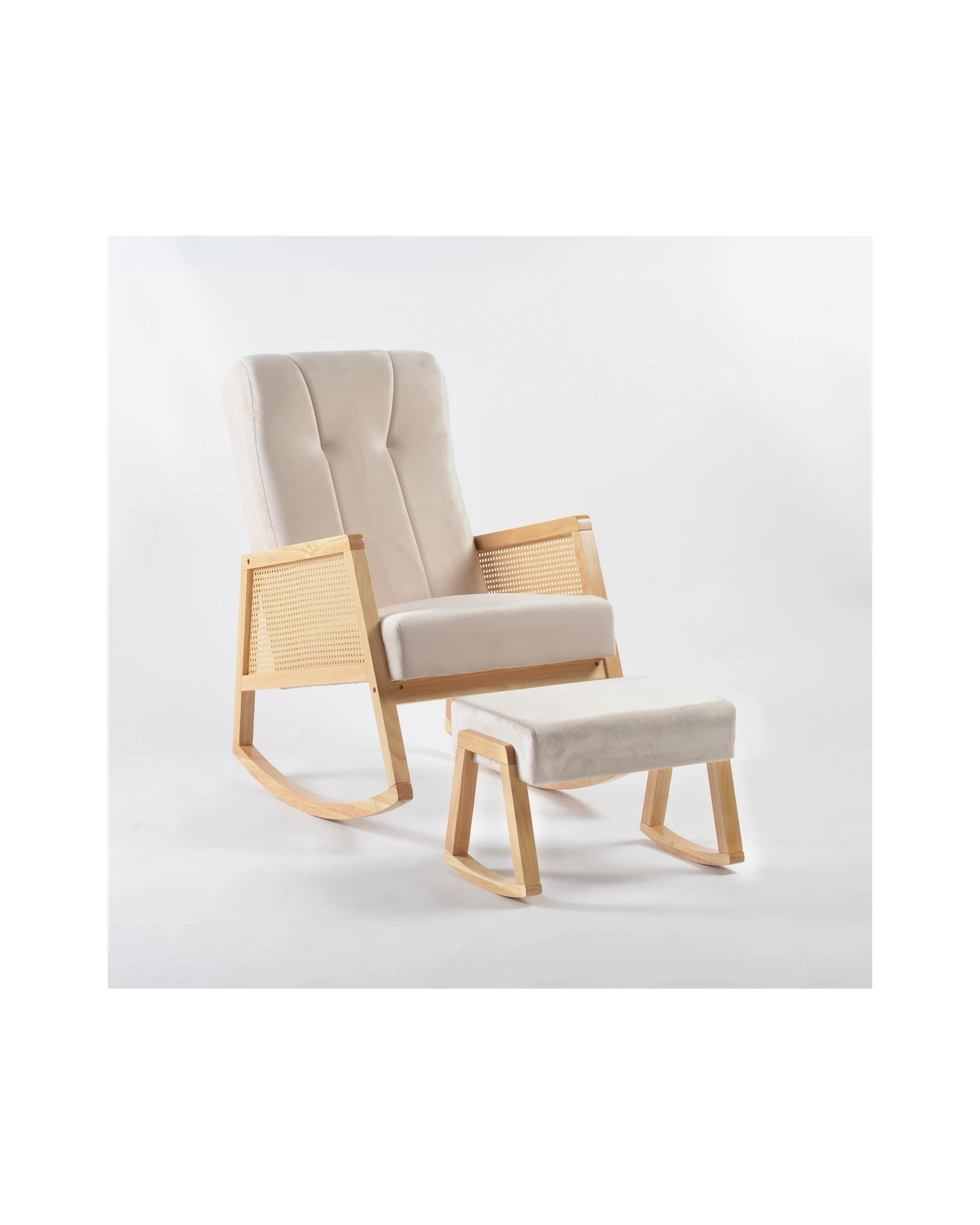 Lilly Deluxe Rocking Chair and Ottoman Set